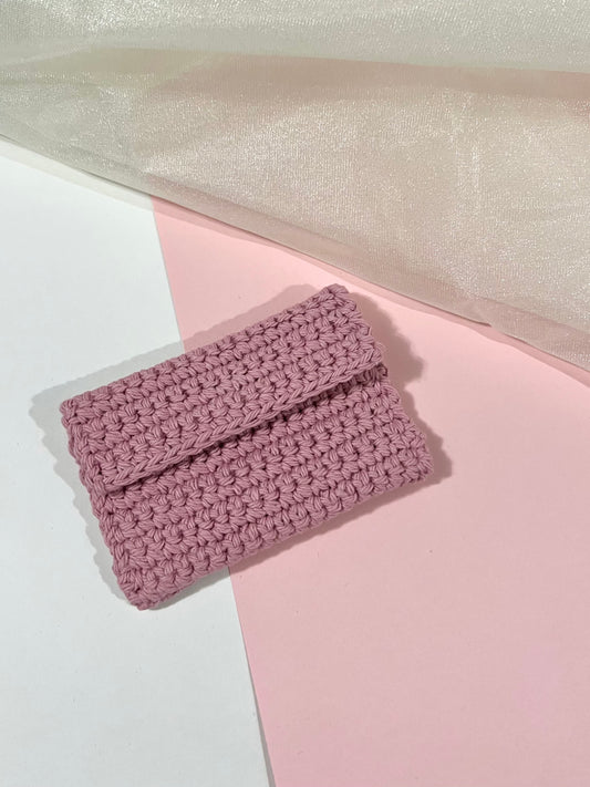 Mauve Crochet Cardholder