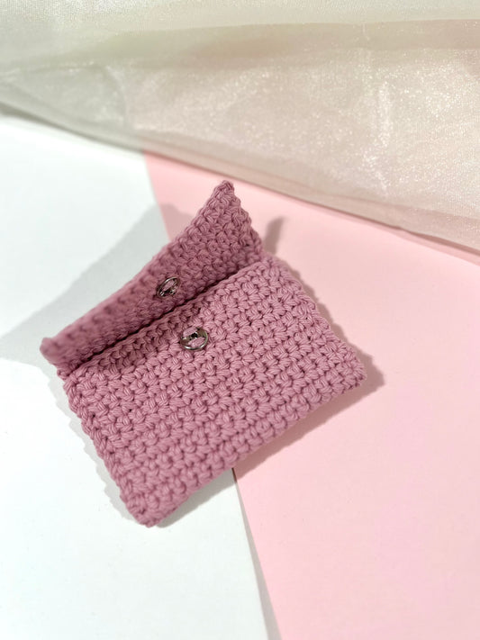 Mauve Crochet Cardholder