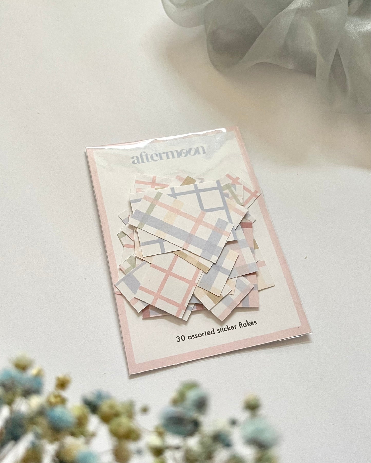 Plaid + Grid Pattern Sticker Flakes- Series 1